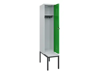 locker met bank,HxBxD 2120x400x815mm,1vak,vak B 400mm,draaigrendel - 1