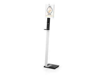 Handgeldispenser vloerstandaard met infobord Zilver - 1