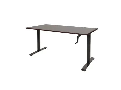 Slinger Bureau Zit-sta Zwart Poot 160x80cm Blad Logan Eiken