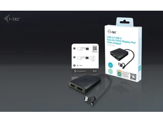 USB-A/USB-C Dual 4K/60 Hz DisplayPort Video Adapter - 3