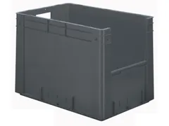 Euronorm Stapelkrat Grijs 420x600x400mm 80l Gesloten Grijpopening