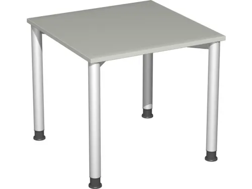 Bureau 4-Poot Hxbxd 680-800X800X800Mm Ronde Buis Lichtgrijs