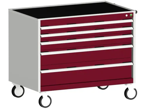 ladekast HxBxD 880x1050x650mm 5laden romp RAL7035 front RAL3004