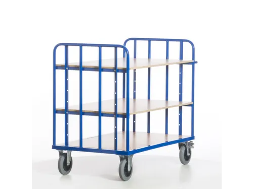 etagewagen,draagverm. 500kg,laadvl. LxB 1200x800mm,houtetage,RAL5010