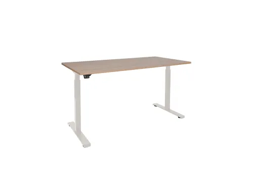 Elektrisch verstelbaar bureau 160x80cm Frame Wit Blad Havanna Kers