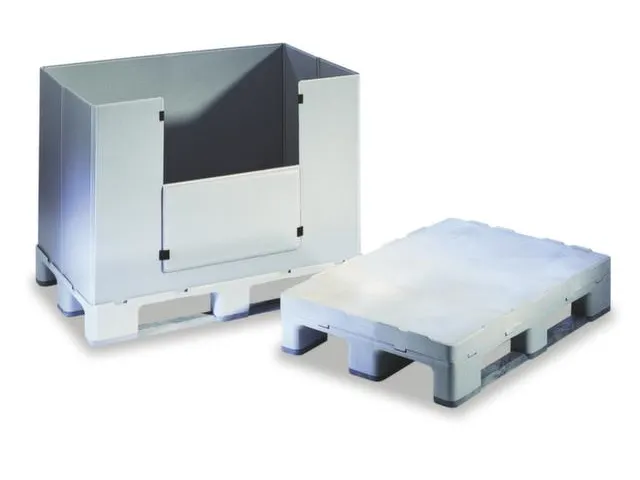 Vouwbare Palletbox Pp/pe Hxlxb 940X1200X1000Mm 850L 3Sledepoten