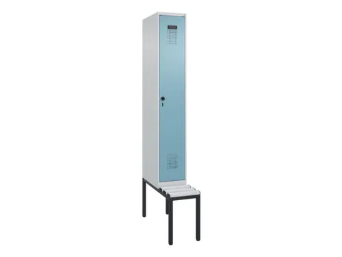 locker met bank,HxBxD 2120x300x815mm,1vak,vak B 300mm,draaigrendel