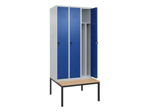 locker voor scheiding van kleding,HxBxD 2120x900x815mm,3vak