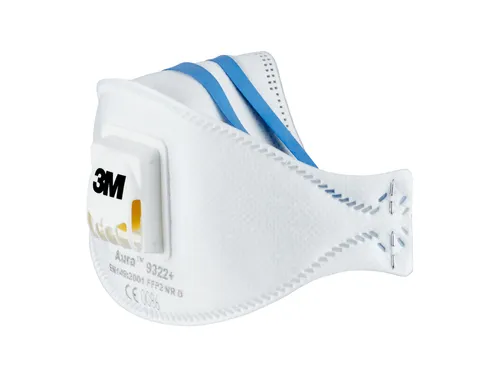 Stofmasker 3M Aura voor schuren 9322 FFP2 met ventiel 2 stuks
