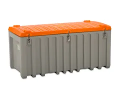 Opbergbox 750l H 800 x 1700x 840mm Met Zijdeur Grijs/Oranje