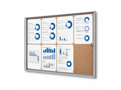 Vitrinekast Prikbord Kurk Economy 8xA4