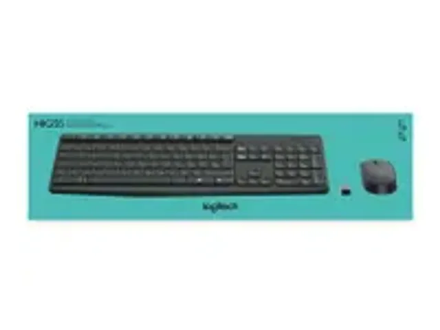 OUTLET Logitech MK235 toetsenbord Inclusief muis USB AZERTY Frans Grij
