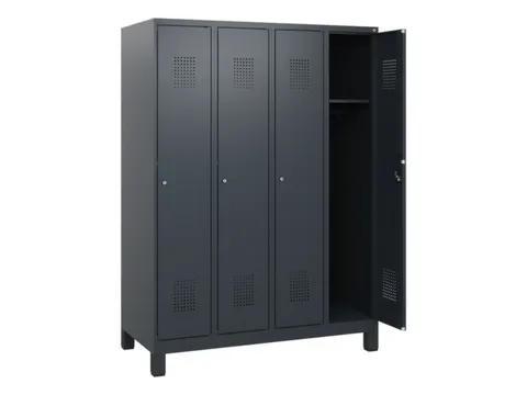 schoollocker,HxBxD 1630x1200x500mm,4vak,vak B 300mm,cil.-slot,voeten