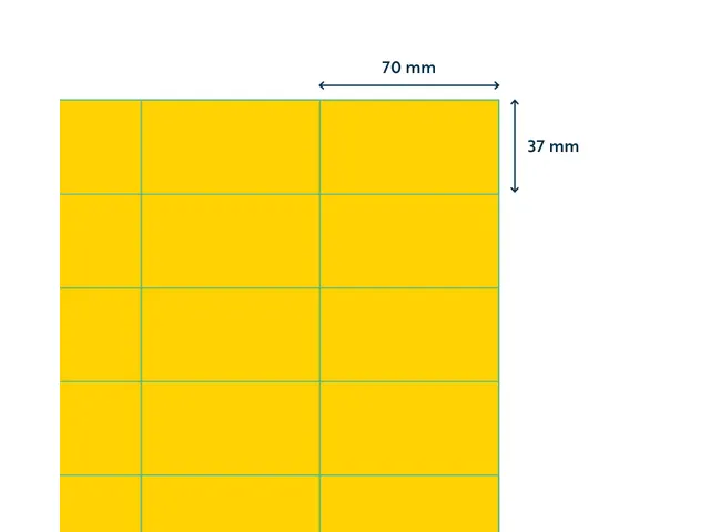 Gekleurde Etiketten 70x37mm Geel 42712