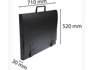 Tekenkoffer Exacompta B2 52x72cm rugbreedte 30mm PP zwart - 5