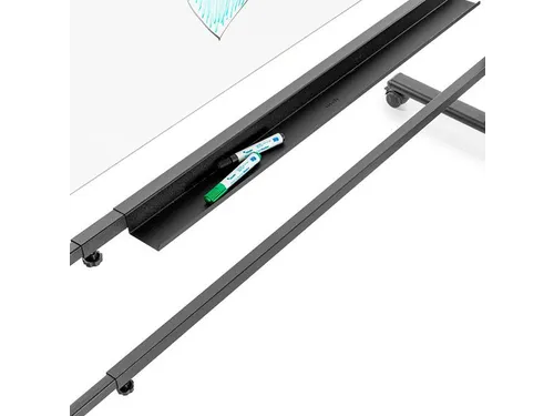 Whiteboard Rocada Natural 129x100cm wit mobiel 2-zijdig