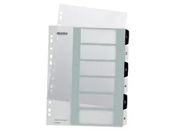 WOW printbare index, 6 tabs, zwart-wit