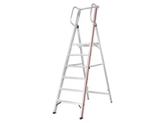 platformladder,bordes HxBxD 1420x440x400mm,6treden,aluminium - 2