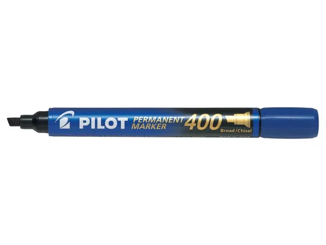 Marqueur Permanent Pilot 400 pointe biseautée bleu 15+5 gratuits