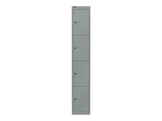lockerkast,HxBxD 1802x305x305mm,1x4vakken,cil.-slot,romp zilverkleurig - 4