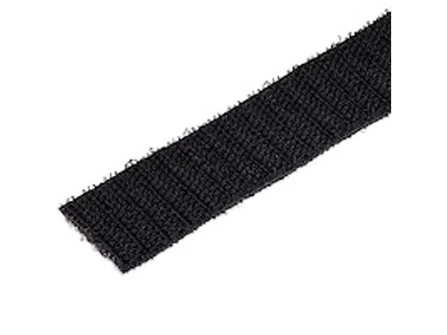 15m Bulk Rol Klittenband herbruikbaar zwart op maat te knippen