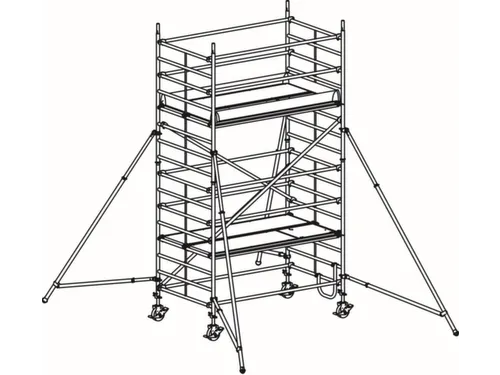 rolsteiger,reik H 5,4m,steiger H 4,64m,2platform(s),m. luik