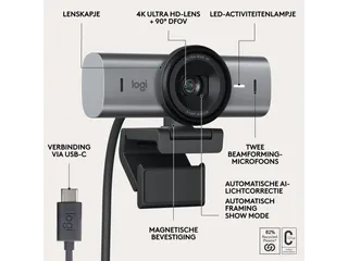 Logitech MX Brio 705 for Business webcam 8.5 Megapixel - 10