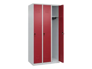 locker,HxBxD 1850x900x500mm,3vak,vak B 300mm,draaigrendel - 2