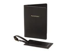 Travel giftset Èccolo Black Crown paspoortmap en bagage label