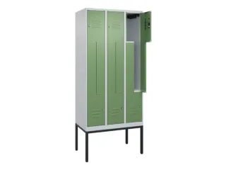 Z-garderobekast,HxBxD 2120x900x500mm,vak B 150/300mm,cil.-slot - 2