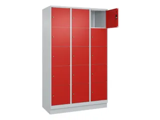 lockerkast,HxBxD 1950x1200x500mm,3x5vakken,vak B 400mm,cil.-slot - 1