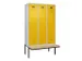 locker met bank,voor scheiding van kleding,HxBxD 2120x1200x815mm,3vak