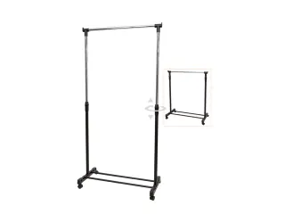 JACK verrijdbaar kledingrek 82 x 42 x 103 cm zwart / chroom - 2