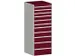 ladekast HxBxD 1600x650x650mm 11laden RAL7035 front RAL3004