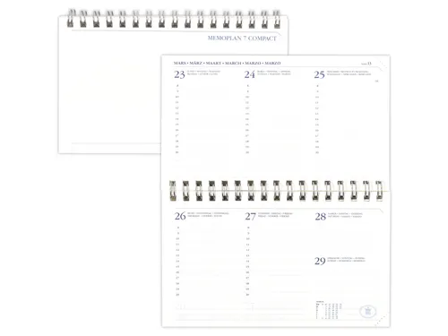 Agendavulling 2027 Ryam Memoplan 7 Compact 7 dagen/2pagina's landscape