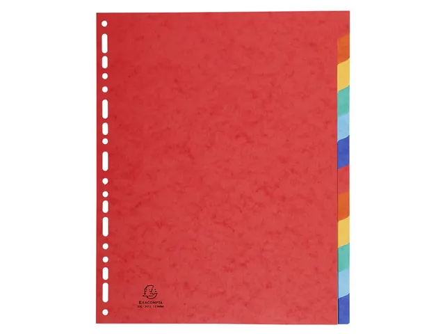 Tabbladen glanskarton 225g 12-delig A4 maxi Assorti