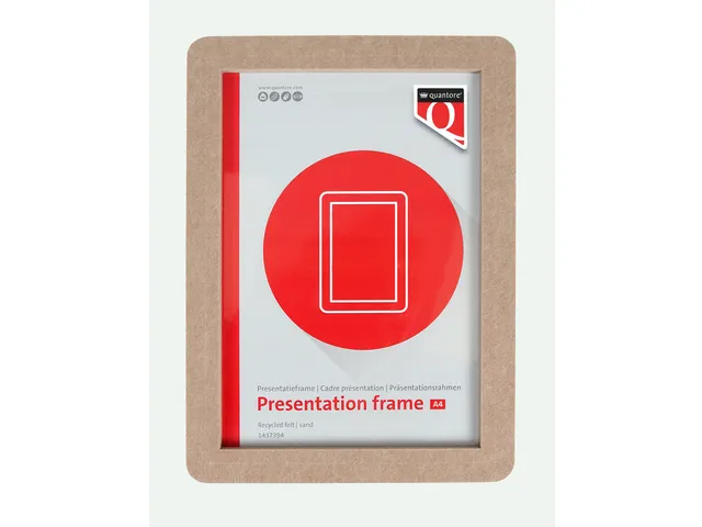 Presentatieframe Quantore A4 Vilt Zand gerecycled PET