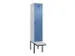 locker met bank,voor scheiding van kleding,HxBxD 2120x400x815mm,1vak