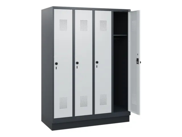 schoollocker,HxBxD 1630x1200x500mm,4vak,vak B 300mm,draaigrendel