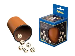 Dobbelbeker Tuckers Fun Factory kunstleer incl 6 dobbelstenen