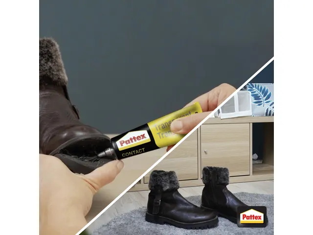 Contactlijm Pattex tube 50 gram op blister transparant