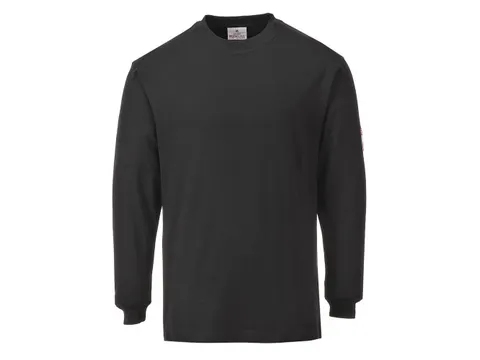 Portwest FR11 T-shirt met lange mouwen, zwart, maat 2XL, per stuk