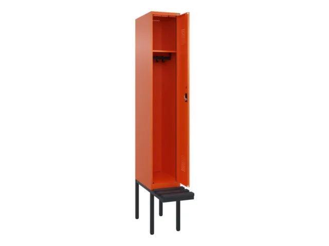 locker met bank,HxBxD 2120x300x815mm,1vak,vak B 300mm,cilinderslot