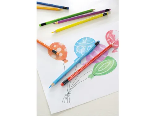 Faber Castell Uitgombaar Kleurpotloden Etui à 12 Stuks