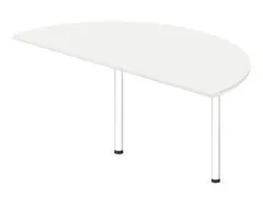 aanbouwtafel,i.h.v.,HxBxD 720-840x1600x800mm,halfrond,Bl-wit