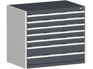 ladekast,HxBxD 900x1050x650mm,7lade(n),lade voor zware lasten - 1