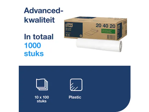 Afvalzakken Tork Bin Liner 20 liter Wit B2