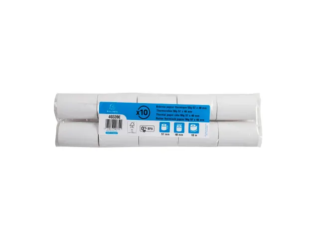 Thermische Tel- en Kassarol, 1-voud, Papier 55g, 57x40x12mm