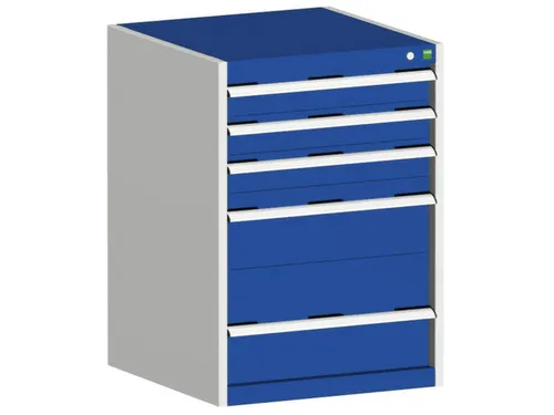 ladekast HxBxD 900x650x525mm 5laden romp RAL7035 front RAL5010