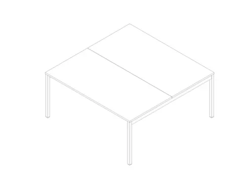 In hoogte verstelbare benchtafel,HxBxD 680-760x1600x1600mm,blad wit